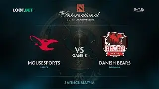 D.Bears vs Mouz, Game 3, The International 2017 EU Qualifier