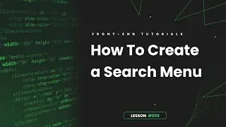 How To Create a Search Menu Using HTML, CSS & JS
