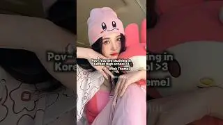 Pov-You are going to Korean High school[Pink Theme]#fypシ#aesthetic#shorts#korean#love#you#sparkels