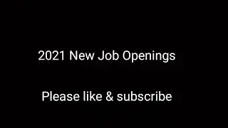 Job opportunities July 2021