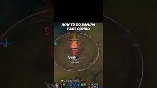 HOW TO DO SAMIRA FAST COMBO 사미라 퀵 콤보를 하는 방법#leagueoflegends #lol #fyp #shorts