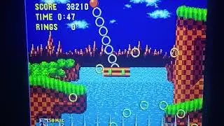 Classic 1991 Sega Genesis Sonic The Hedgehog Green Hill Zone Act 3 Sunday January 25th 2026