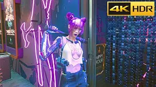 Cyberpunk 2077 - Night Club Life in HDR 4K Gameplay 2160P (PS5)