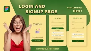 Login and Signup Page using Figma | Prototype, Mobile App UI Design | Complete tutorial - 2024