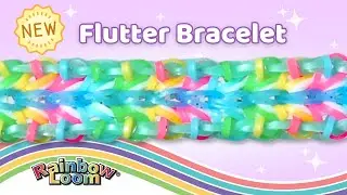 Урок по плетению браслета Flutter Rainbow Loom от Angelynn (TutorialsByA&trade;) | Дизайн для среднего/...