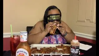Blindfold Challenge | Ledos Pizza and Wings | Mambo Sauce | Sweet Baby Ray's Honey Hot Sauce
