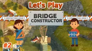 Couple playing Bridge Constructor 🌉 002: The first crash