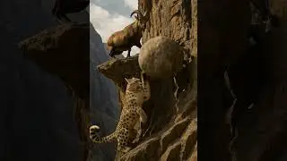 The Brave Goat Pushes a Giant Boulder Down the Cliff | Nature&rsquo;s Unexpected Turn #wildanimals