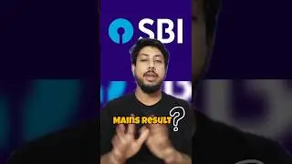SBI JA/Clerk Mains Result ⁉️