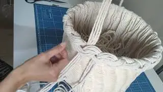 Lindo Cesto e Cachep&ocirc; em Macram&ecirc; #organizador #casa #decor #boho #artesanato #macrame #diy 