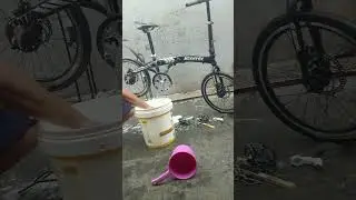 Pick up a folding bike for cleaning and reconditioned 