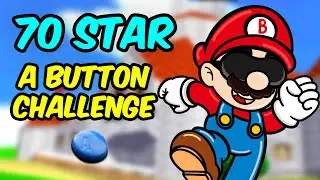 SM64 - 70 Star A Button Challenge Speedrun & Blindfolded Routing!