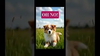 Puppy Blown by Strong Wind! 🌬️🐶 #shorts #puppyanimation #ai