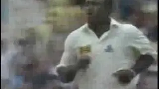 England's Devon Malcolm takes 9 wickets for 57 runs against South Africa at the Oval in 1994