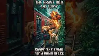 A Brave Dog And Puppy Saved  All The Passengers  On A Train  From A Bomb Blast 😱🐕 #shorts