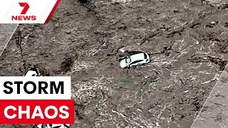 East coast storms bring floods and sweeps cars away | 7NEWS