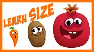 Learn Sizes & Fruits for Kids | Size with Food | Sizes Learning for Kids | FunLearningForKids #29