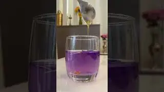 Blue Tea🫖 Ingredients: Butterfly Pea Flowers, Lemon, Honey #bluetea #butterflypea #healthydrink