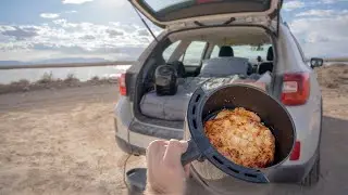 Cooking Airfryer Pizza Out Of My Car | Solo Camping Meal