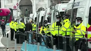 Anti-lockdown protesters scuffle with police in London