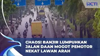 Jalan Daan Mogot Lumpuh Diterjang Banjir, Pemotor Nekat Lawan Arah