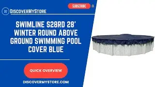 Swimline S28RD 28' Winter Round Above Ground Swimming Pool Cover Blue