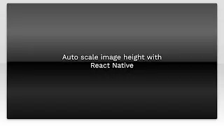 Auto scale image height with React Native