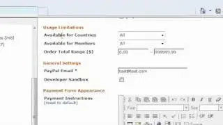 Payment Settings Paypal Standard