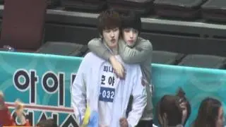 120108 mbc idol athletics championships - hoya fancam compilation