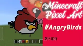 &iexcl;Como hacer el Angry Bird Rojo en Pixel Art! | Minecraft  39/100