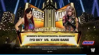 WWE 2K24 Iyo Sky Vs Kairi Sane - Women's IC Title - WRESTLEMANIA NIGHT 1