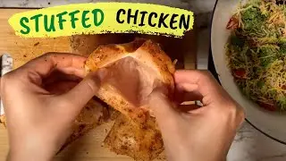 Stuffed CHICKEN Breast with  BROCCOLI and CHEESE  ( in OVEN)