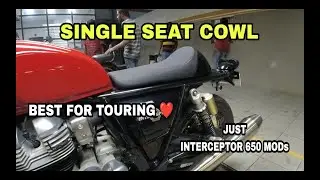 @royalenfield 's SINGLE TOURING SEAT INSTALLED ON INTERCEPTOR 650 | 4K CINEMATICS | RE SINGLE SEAT