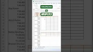 Excel Magic! WRAPROWS vs WRAPCOLS Explained in Seconds 💡📊
