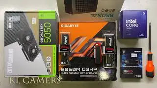 intel Core Ultra 5 225 GIGABYTE B860M D3HP SAMSUNG 990 PRO RTX5050 Gaming PC Build