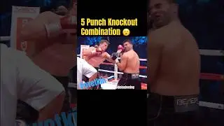 Insane 5 Punch Knockout Combo #shorts #boxing #boxingshorts #fyp #knockout #россия #бокс #slowmotion