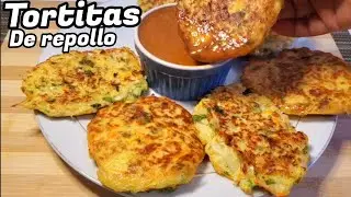 🎥 TORTITAS DE REPOLLO FÁCILES Y DELICIOSAS | Receta Saludable 🥬✨