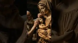 ⚒️ Carved by Faith: A Master Craftsman Brings Sacred Wood to Life #shorts #mothermary