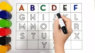 Alphabet, ABC song, ABCD, A to Z, Kids rhymes, collection for writing along dotted lines for toddler