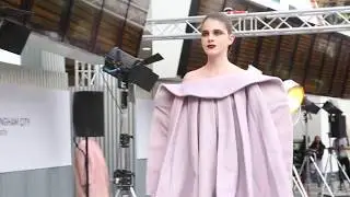 Birmingham City University Catwalk Fashion Show in Birmingham New Street Station