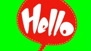 Green screen  hello animation effects with music