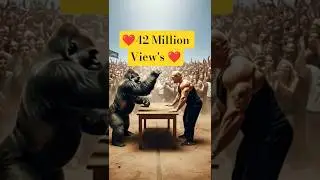 Gorilla vs Bodybuilder Slap Battle | 4 Second Turn Challenge 🔥🙉💪 #asmr #funny  #comedy #ai #fight