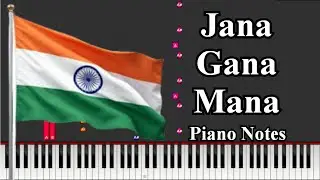 Jana Gana Mana // Indian National Anthem // Piano notes // GRAVITY K3YS