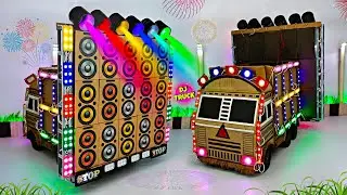 Mini dj truck setup loading at-home by cardboard making dj truck | how to make mini dj truck | dj dj