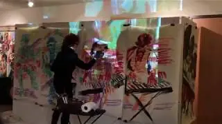 Jonqui Albin: Live Action Painting at Sonoma Library - Opening Exhibition January 2019