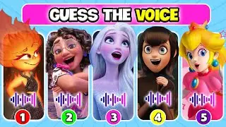 Guess The Voice? Guess The Disney Character? Encanto, Elsa, Hotel Transylvania, Mario Bro, Elemental