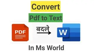 convert pdf to text | How to Convert PDF to Editable Ms Word | PDF ko word me badle| Pdf se word