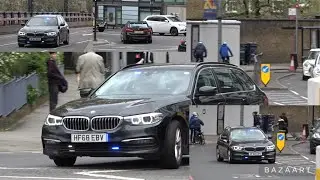 Metropolitan Police Unmarked RaSP (Royalty & Specialist Protection) BMW 5 Series responding. x2!
