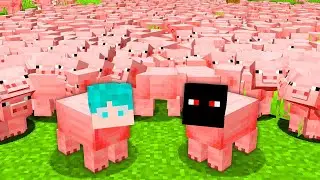 EU ENTREI NA MAIOR CIVILIZAÇÃO DE PORCOS do MINECRAFT!