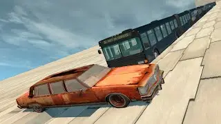 Collapsing Bridge Pileup Car Crashes #13 - BeamNG DRIVE | SmashChan